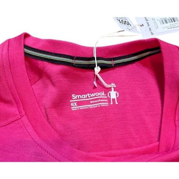 Smartwool Classic Thermal Merino Base Layer Crew Women's Size 4X Pink Plus - Picture 4 of 11